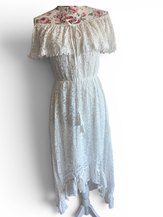 Gucci Dresses & Skirts - 🇮🇹🍋NWT MADE IN ITALY White Lace High-Low Off-Shoulder Dress